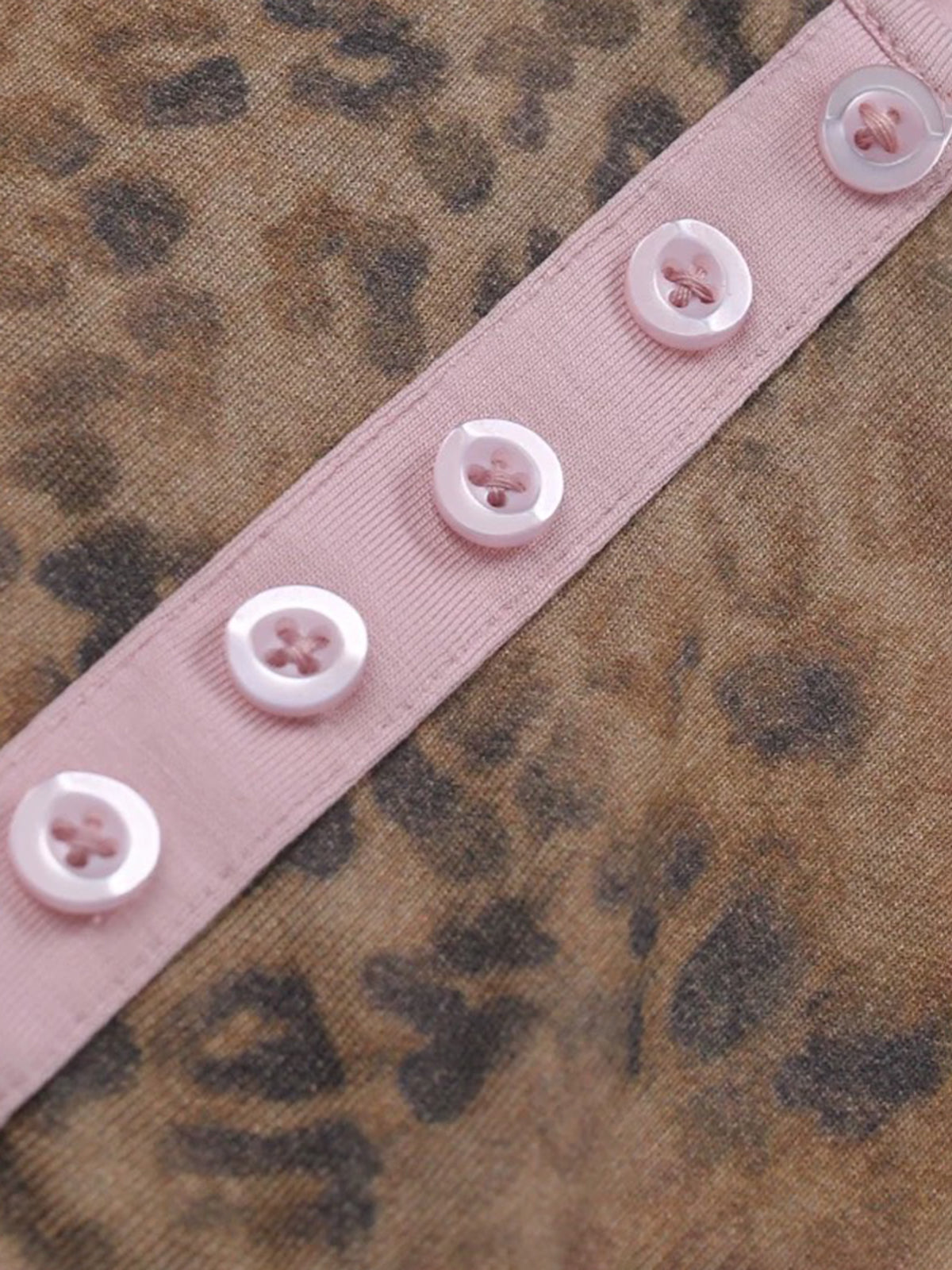 Not Quite Basic Halter Top – Rose Leopard