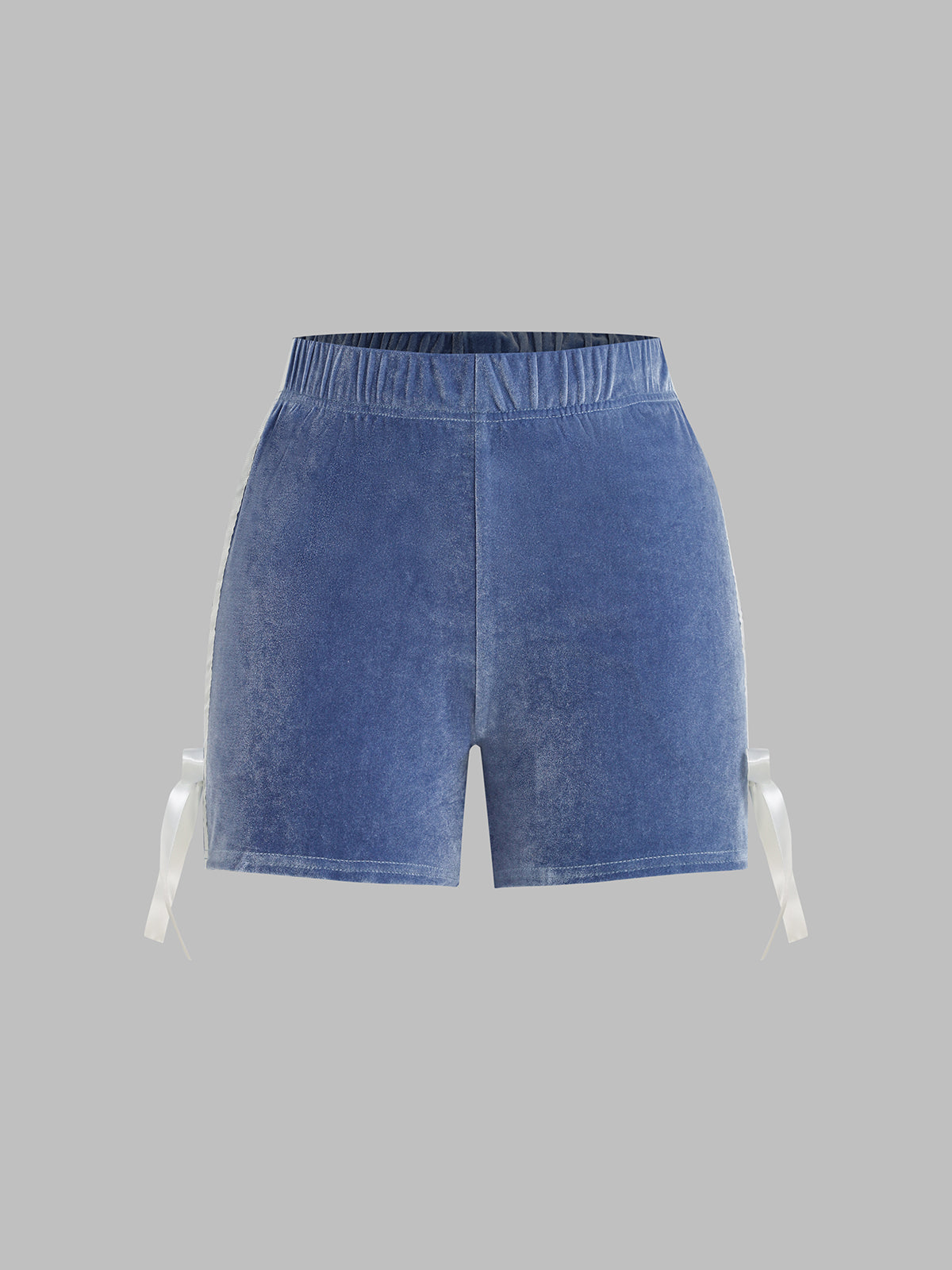 Velvet Ribbon Shorts - Sapphire Pile