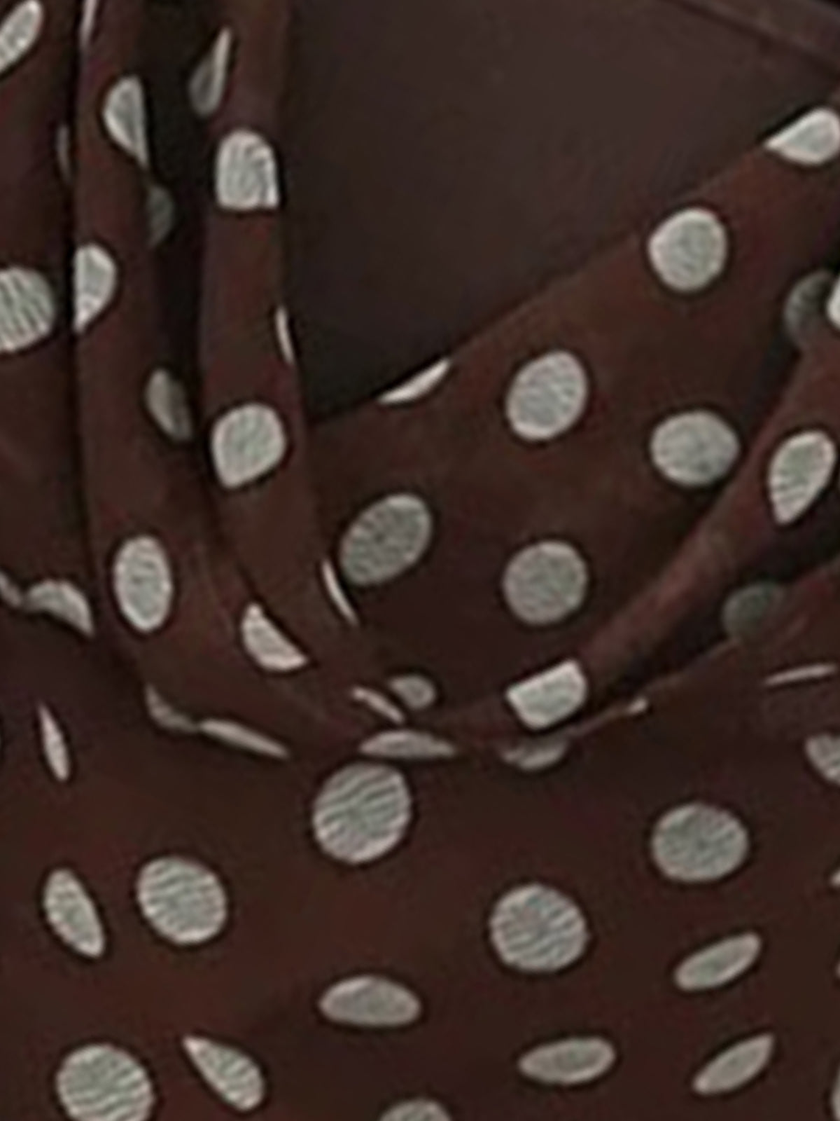 Rooftop Bar Hours Dot Sleeve Top – Chocolate Brown