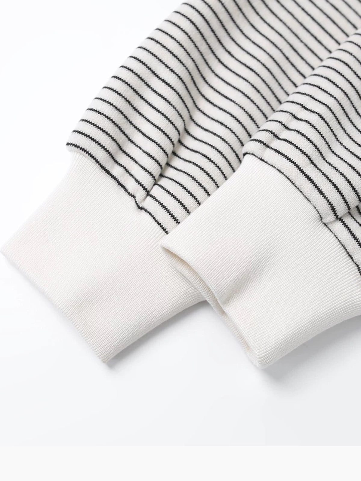Off-Duty Stripe Hoodie Jacket – Black White