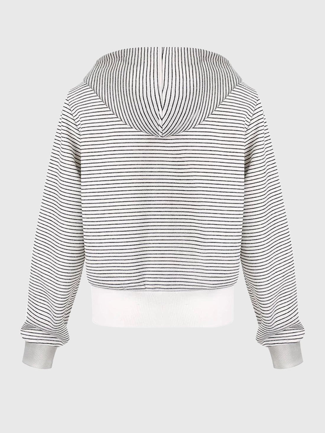 Off-Duty Stripe Hoodie Jacket – Black White