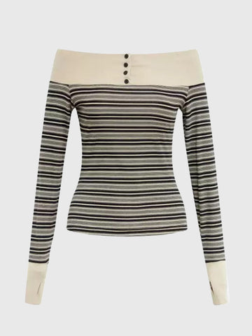 Halfway Gone Sleeve Top – Ivory Black