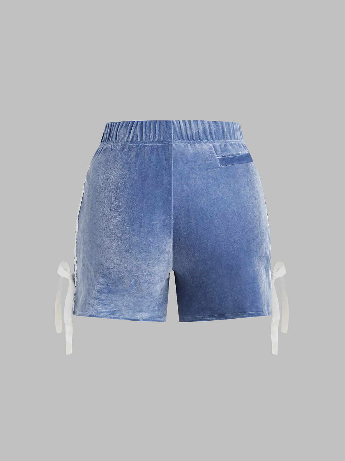 Velvet Ribbon Shorts - Sapphire Pile