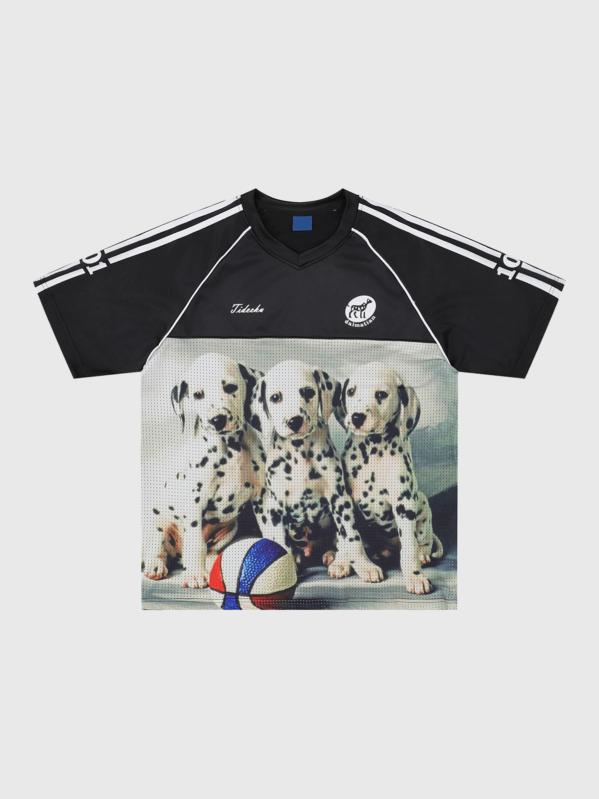 Brick Lane Baggy-fit Graphic Jersey T-Shirt -- Black