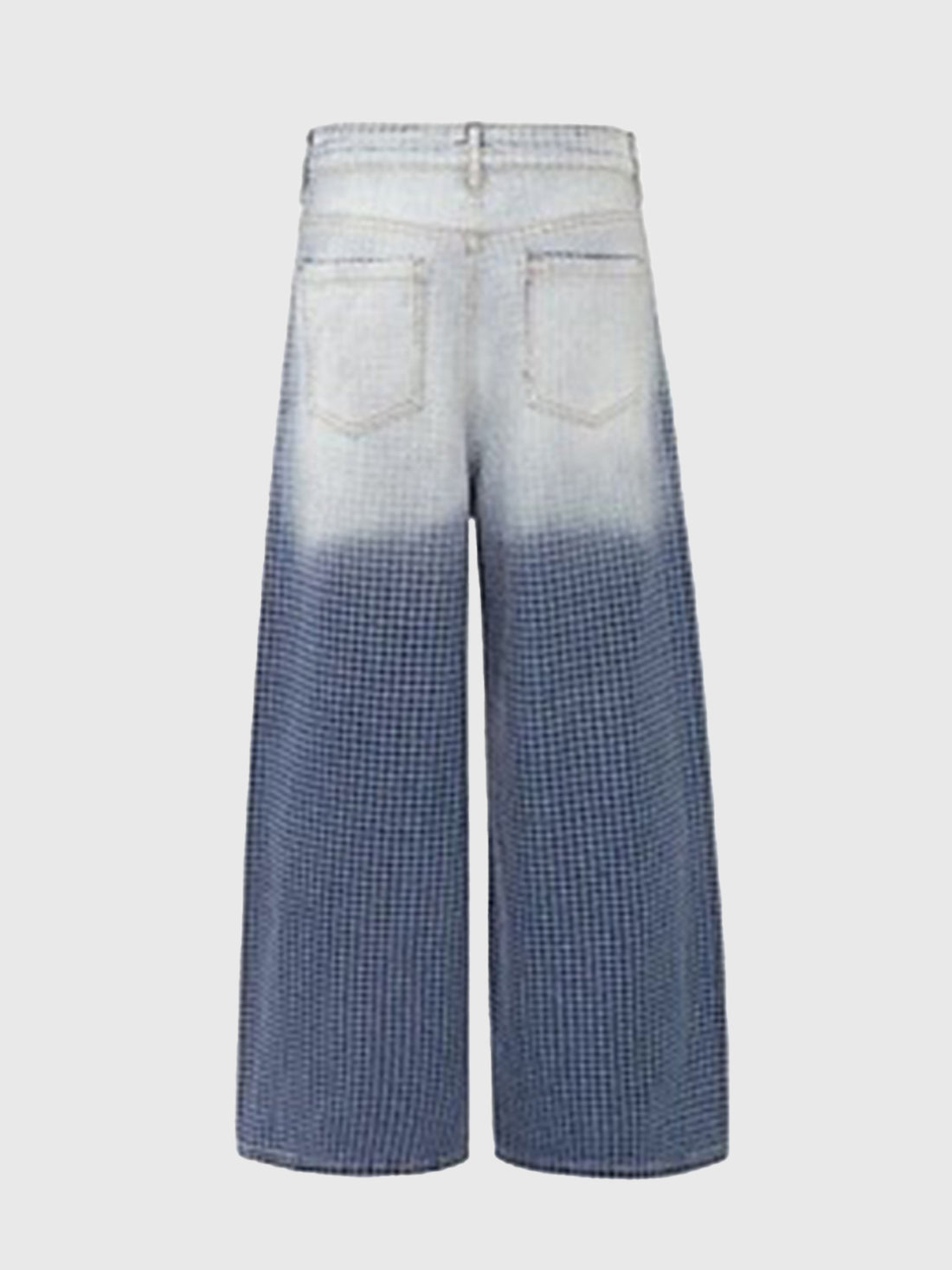 Double Take Straight Jeans – Blue Fade Check