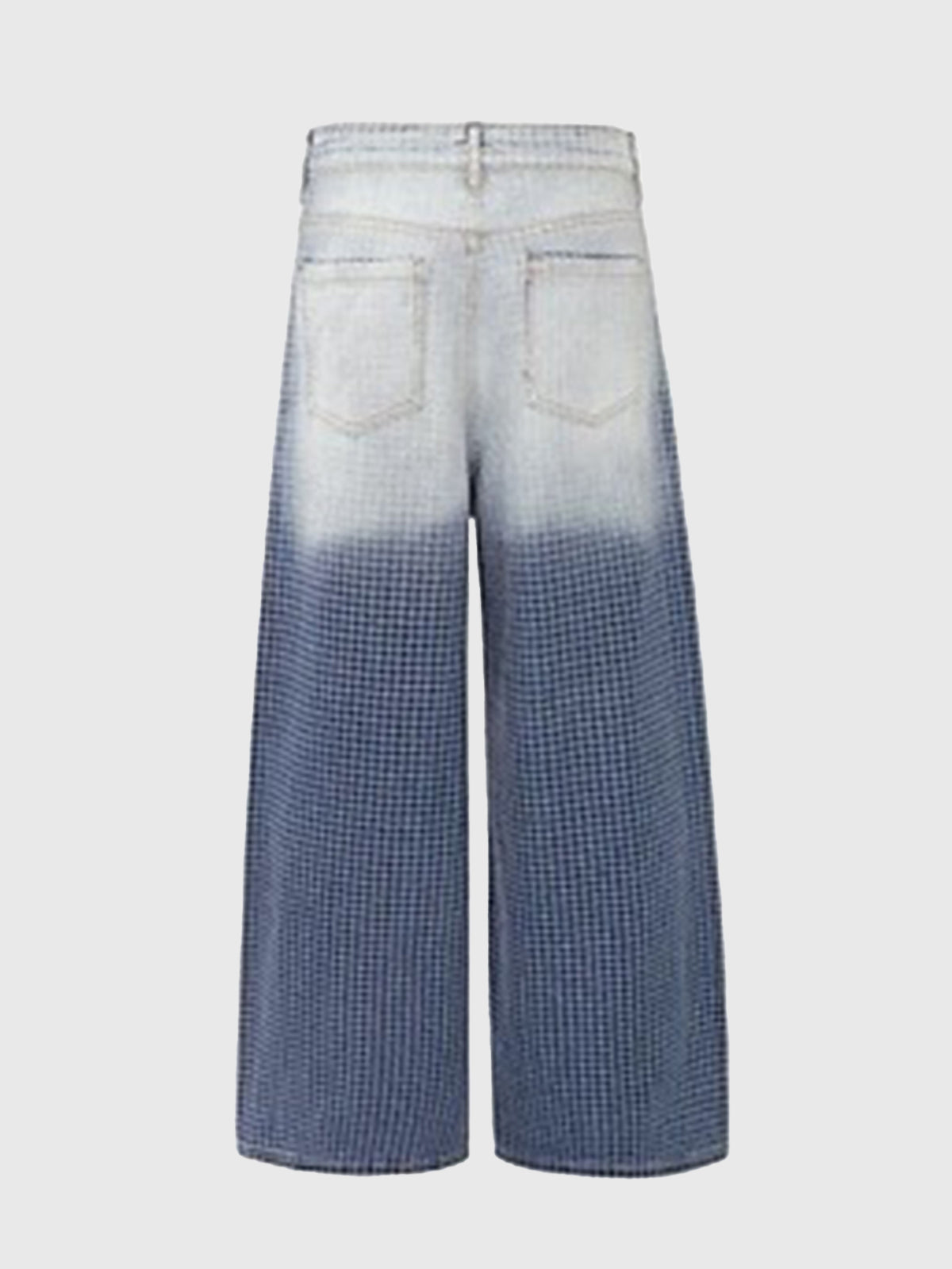 Double Take Straight Jeans – Blue Fade Check