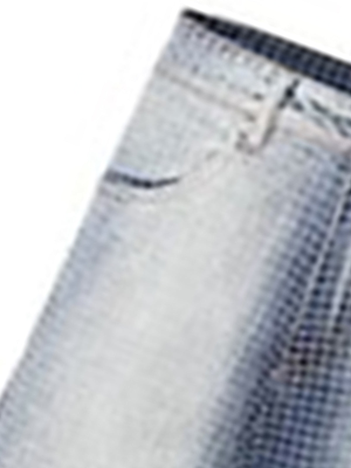 Double Take Straight Jeans – Blue Fade Check