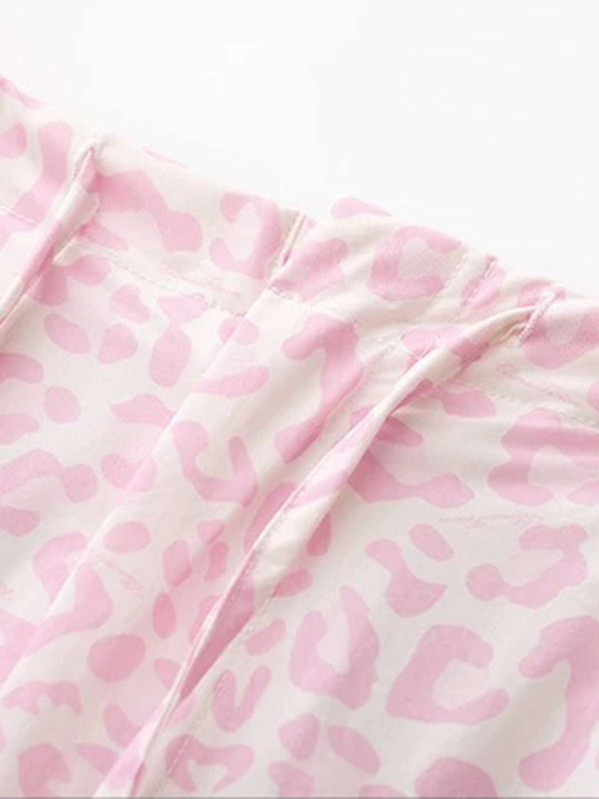 Brick Lane Wide-leg Leopard Print Pants -- Pink