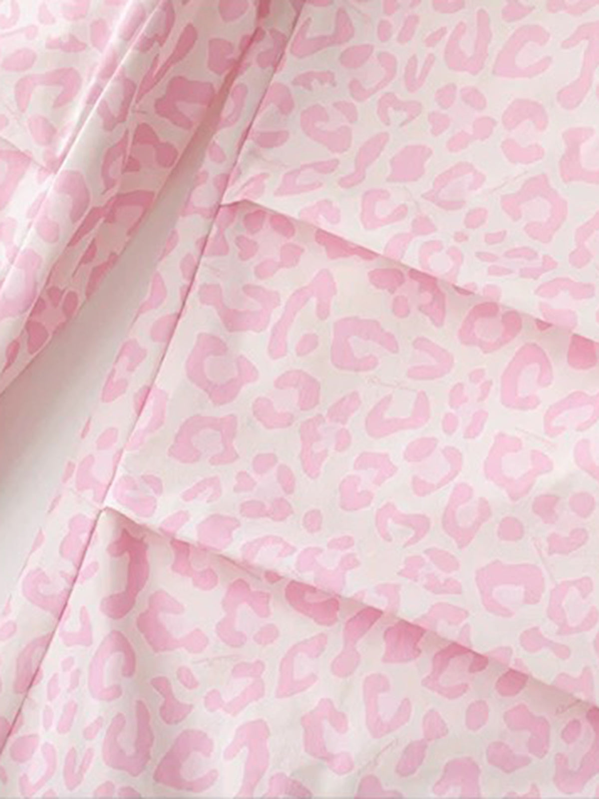 Brick Lane Wide-leg Leopard Print Pants -- Pink