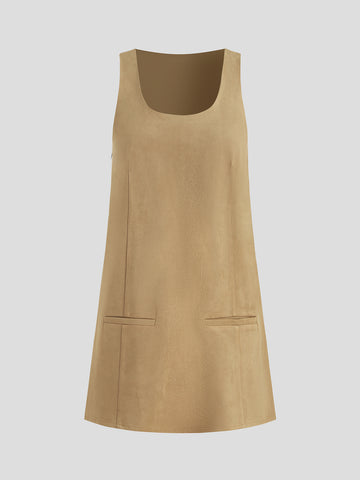 Bookish Uniform Dress - Camel Tone