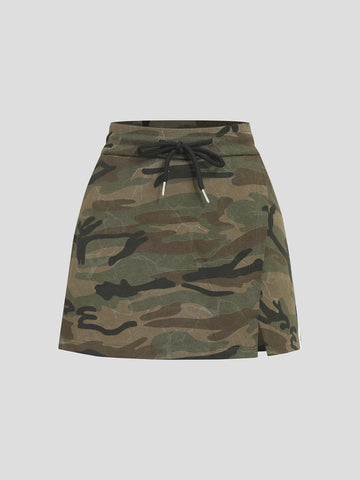 A-Line Attitude Skirt - Army Green