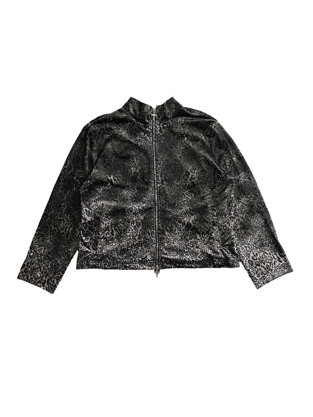 Brick Lane Baggy Textured Zip Hoodie Top - Black
