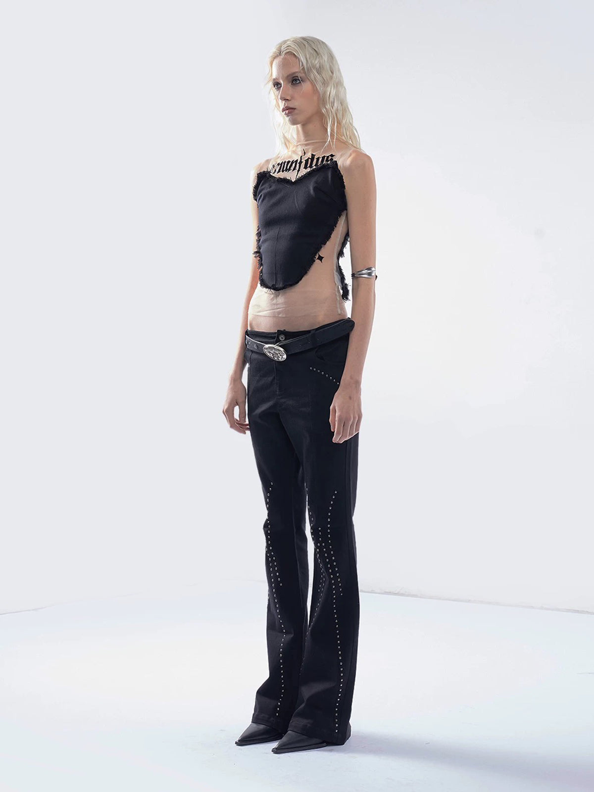 Heart Under Wraps Panel Tank – Black Ivory