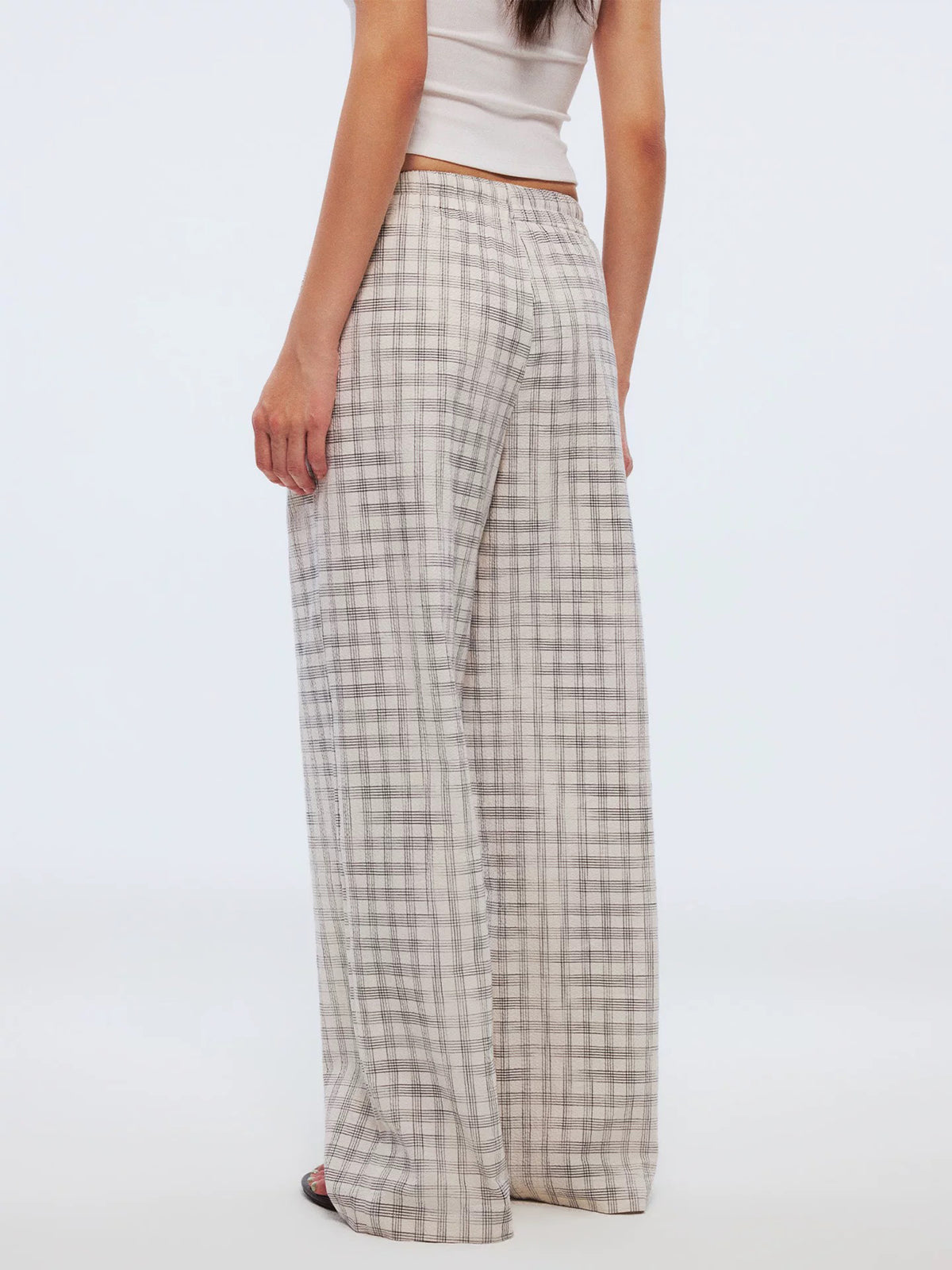 Brick Lane Wide-leg Abstract Pattern Drawstring Maxi Pants - Floral