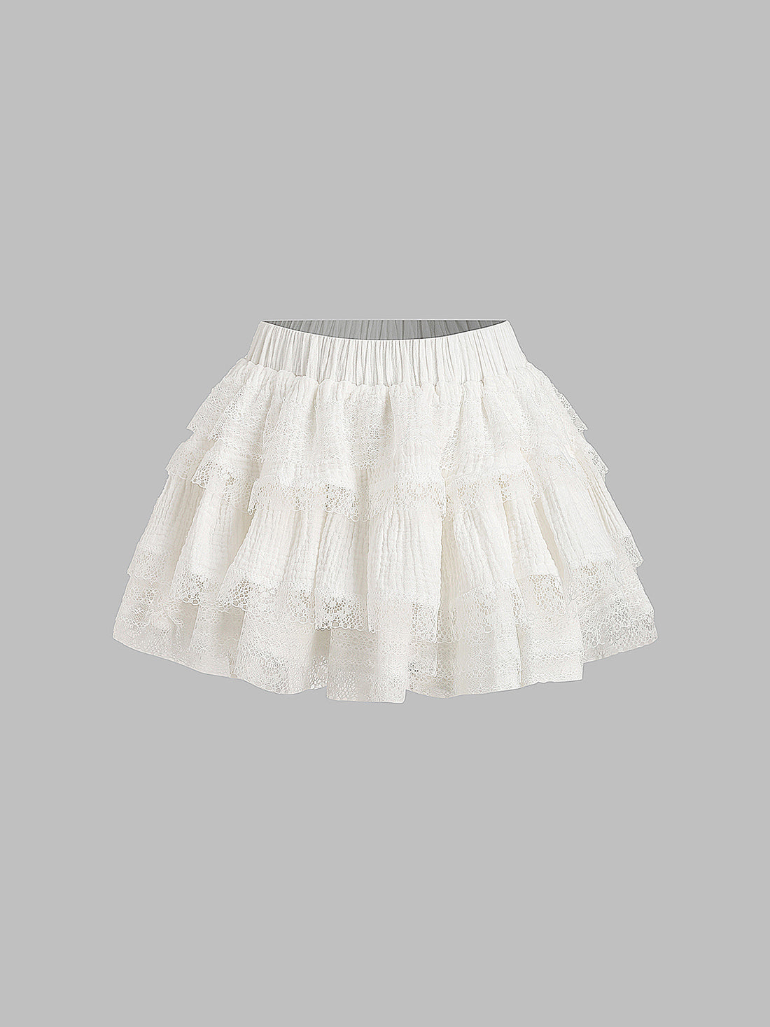 Deflated Tutu Skirt - Cloud White