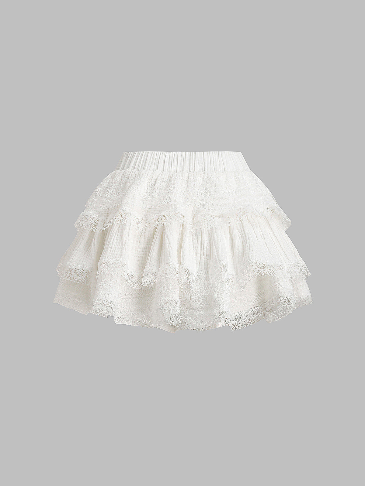 Deflated Tutu Skirt - Cloud White