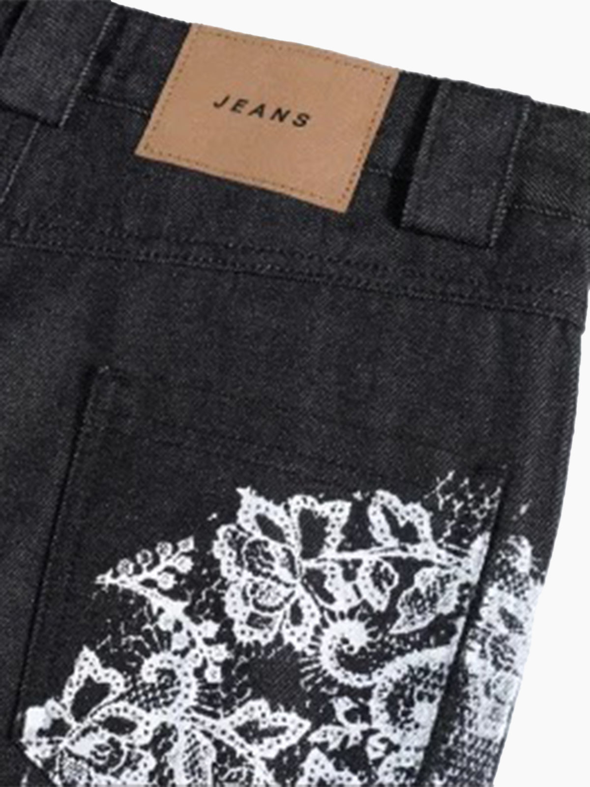 Slow Burn Lace Denim Pants – Washed Navy