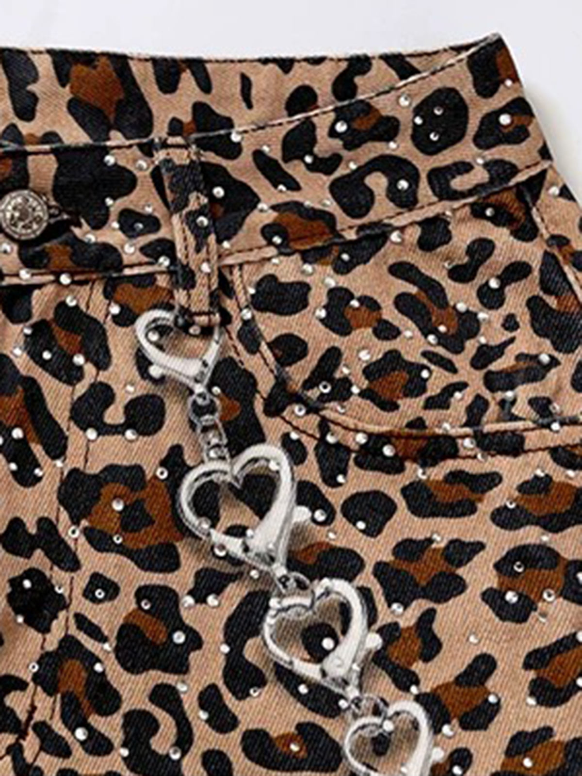 Brick Lane Wide-leg Leopard Print Shorts - Brown