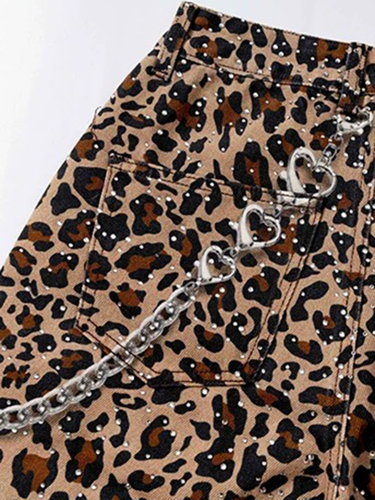 Brick Lane Wide-leg Leopard Print Shorts - Brown