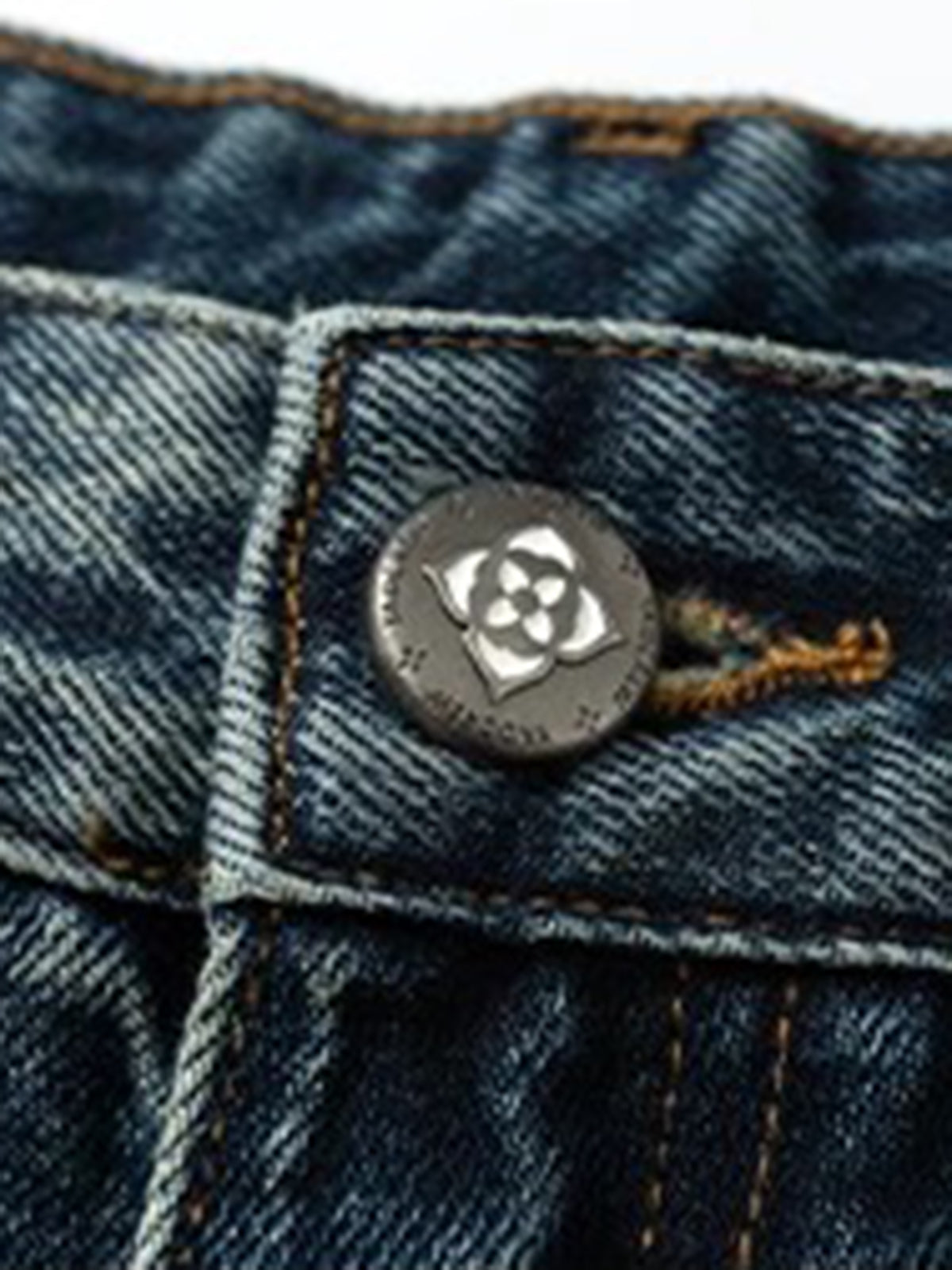 Brick Lane Wide-leg Leopard Jeans - Blue