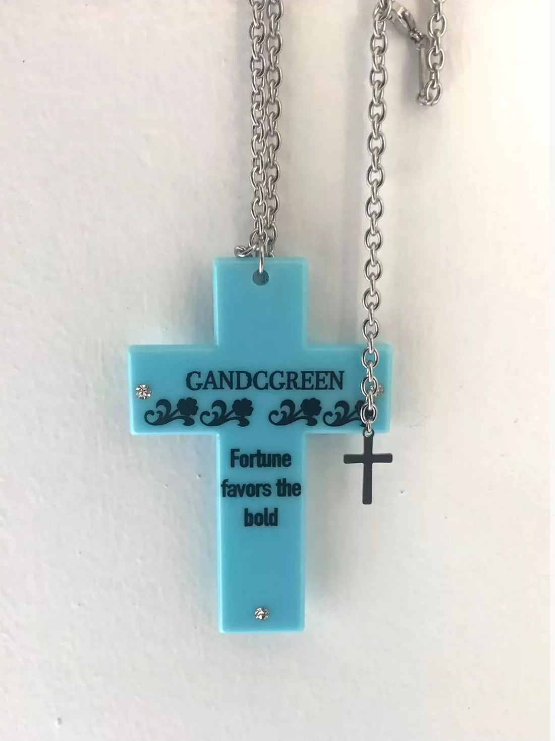 Brick Lane Cross Necklace - Turquoise