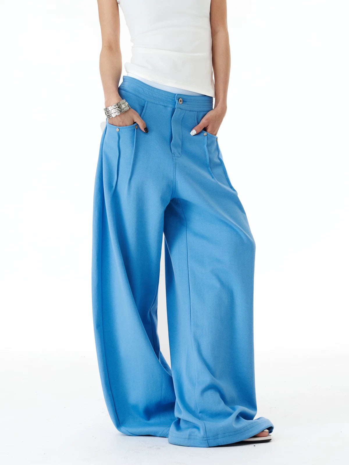 Brick Lane Wide-leg Pants - Aqua