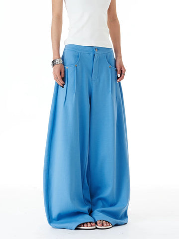 Brick Lane Wide-leg Pants - Aqua