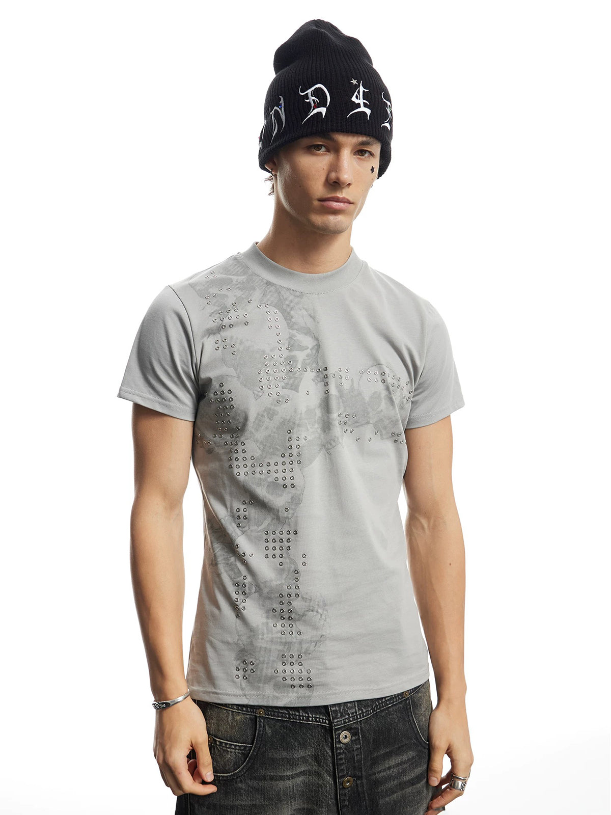 Brick Lane Skimming Graphic T-Shirt - Grey