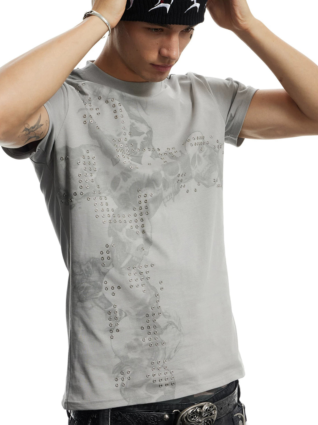 Brick Lane Skimming Graphic T-Shirt - Grey