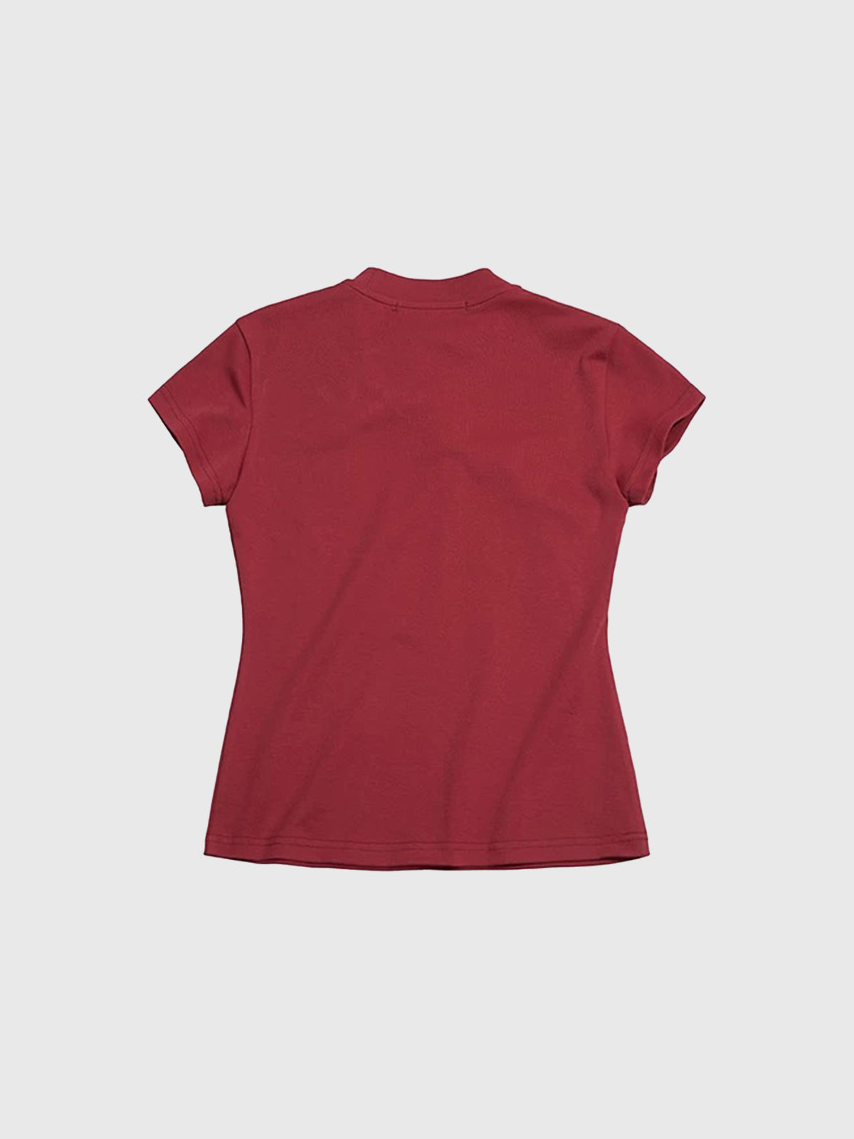 Brick Lane Skimming Rhinestone Cut Out Top - Red