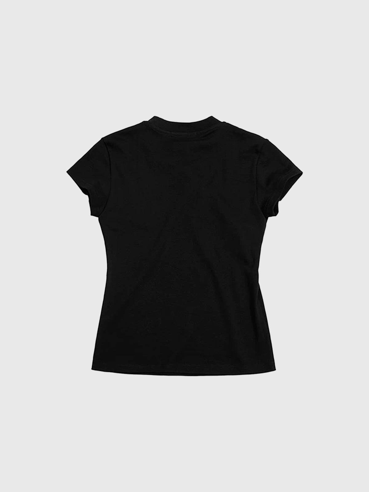 Brick Lane Skimming Rhinestone Cut Out Top - Black