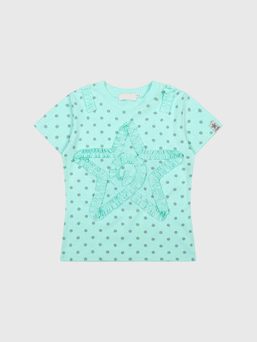 Brick Lane Skimming Dot Top - Mint