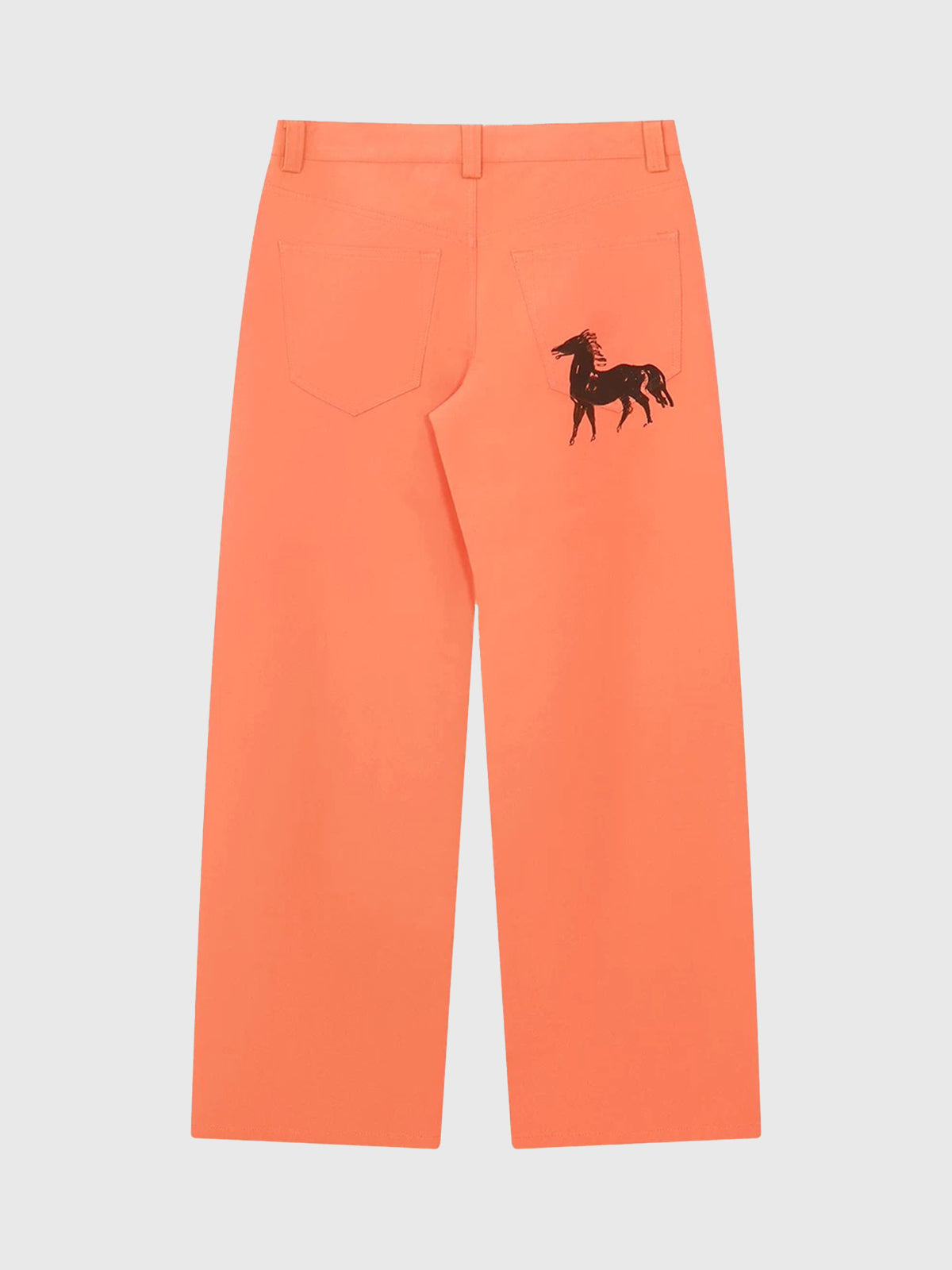 Brick Lane Straight Pants - Orange
