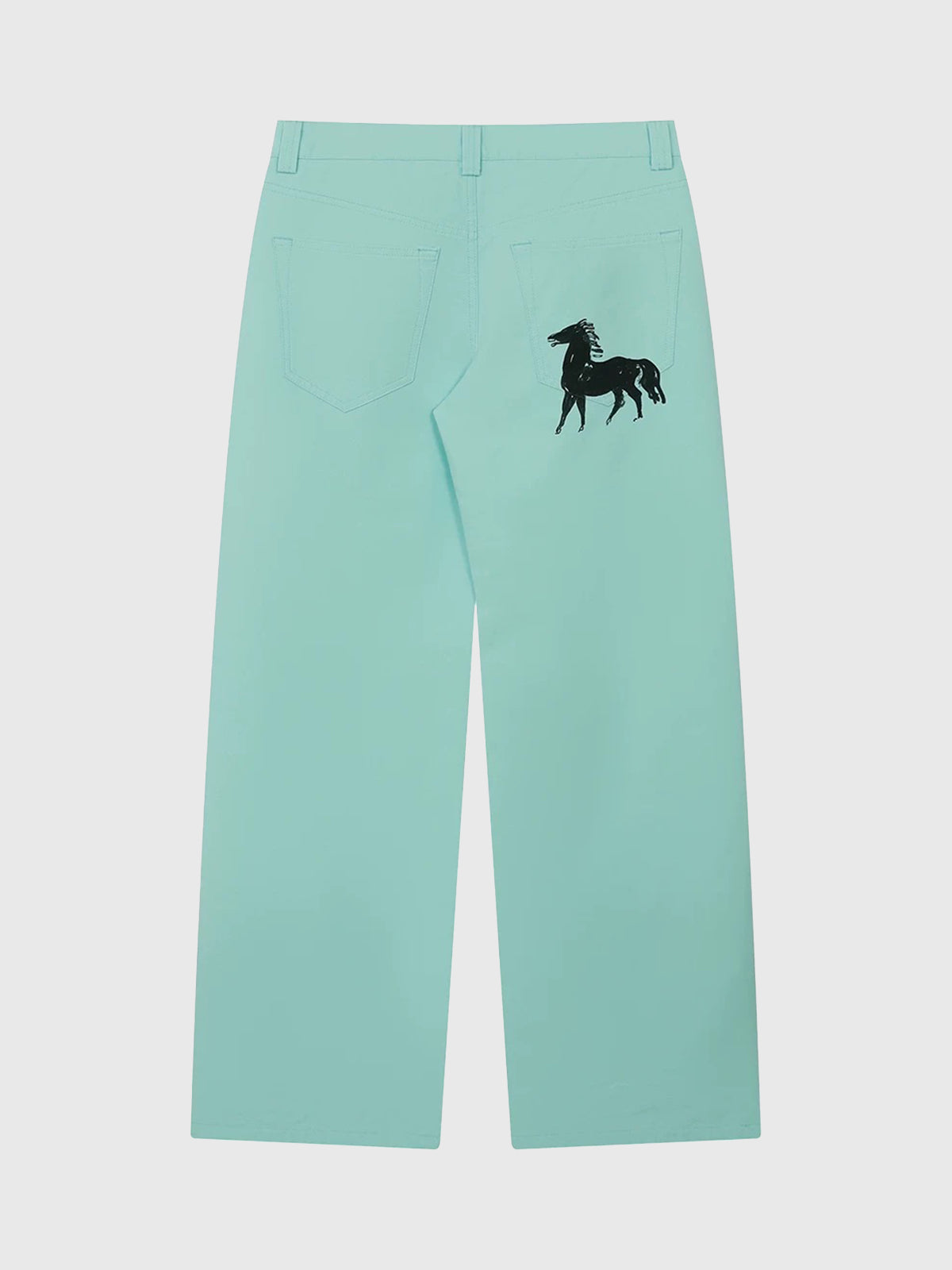 Brick Lane Straight Pants - Aqua
