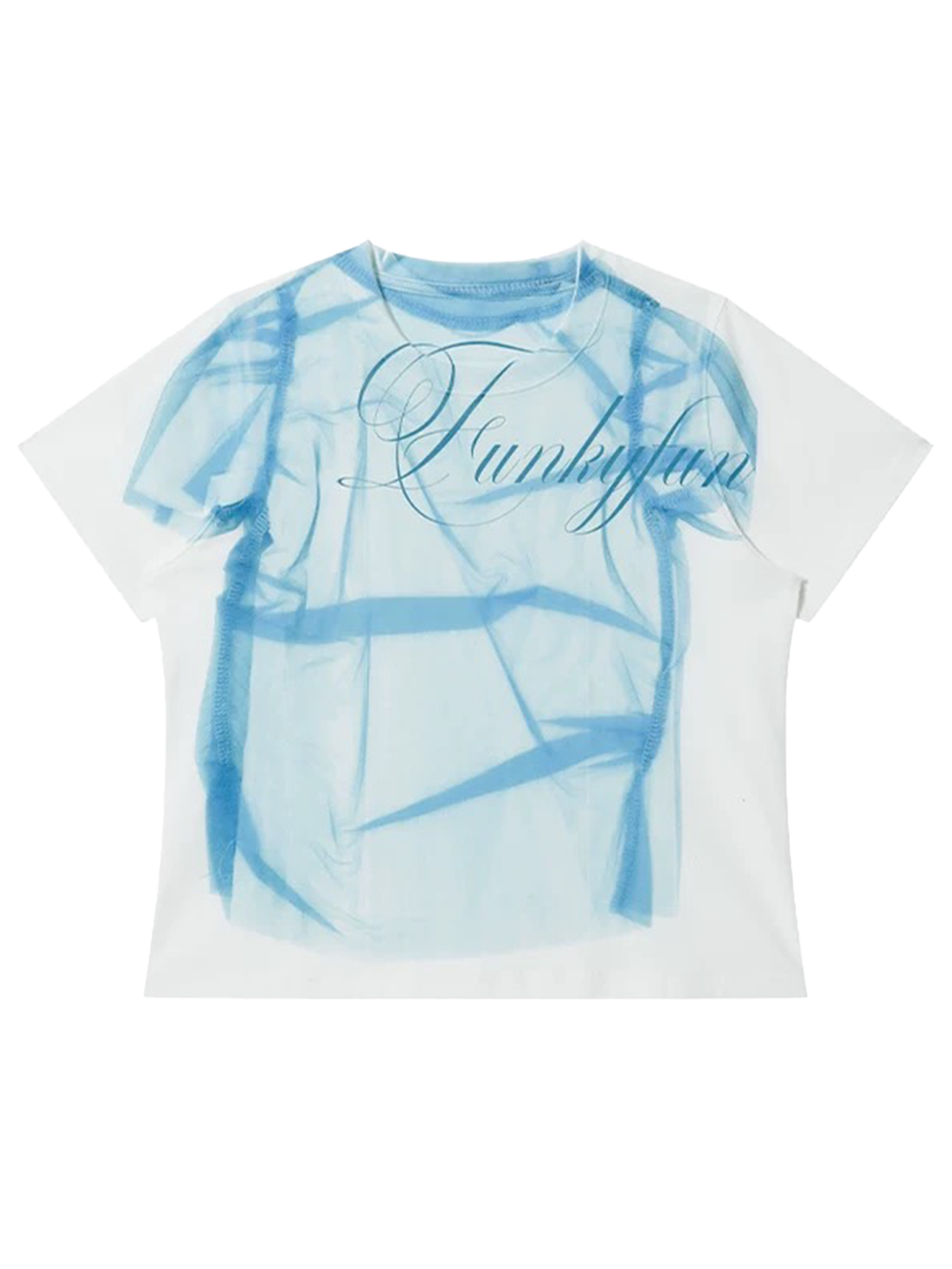 See-Through Alibi Layered Tee – Sky Blue