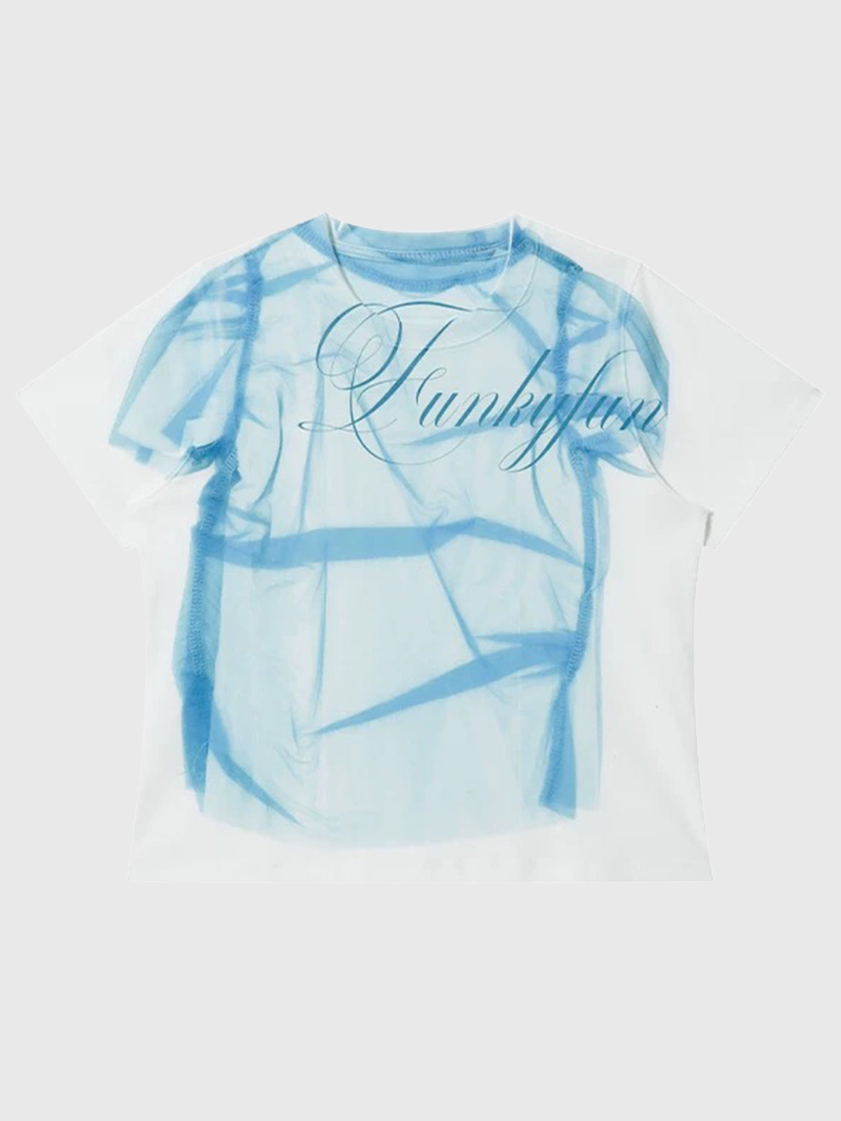 See-Through Alibi Layered Tee – Sky Blue