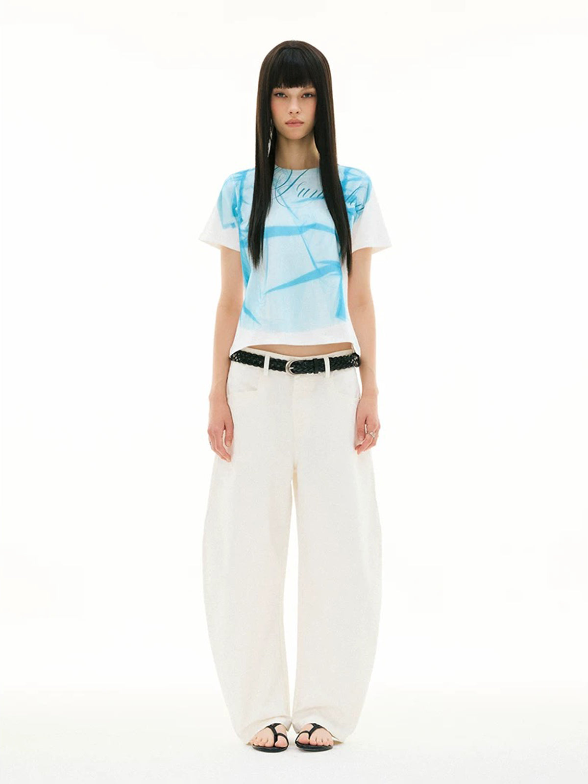 See-Through Alibi Layered Tee – Sky Blue