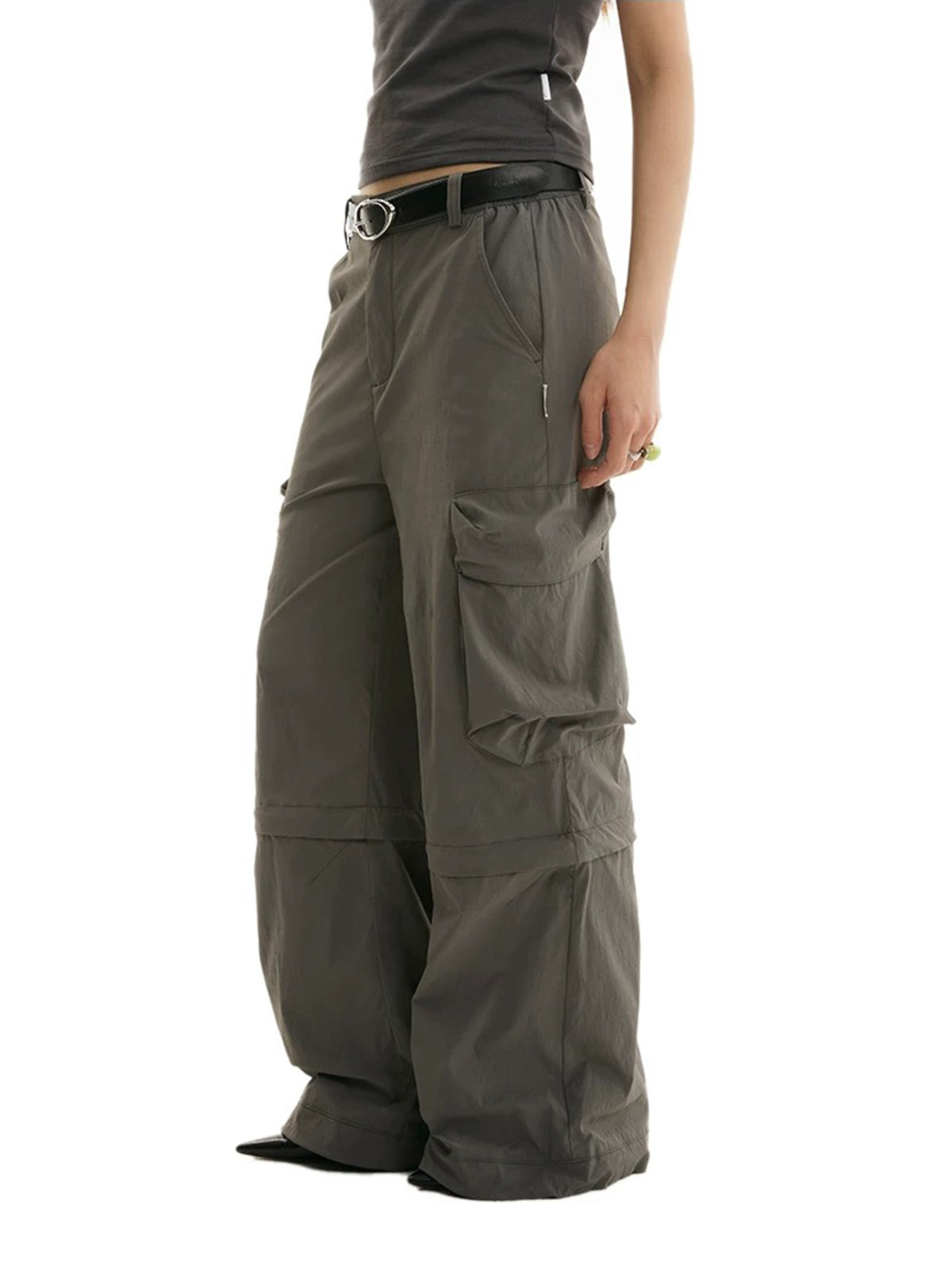 Hold Your Line Straight Pants – Charcoal Green
