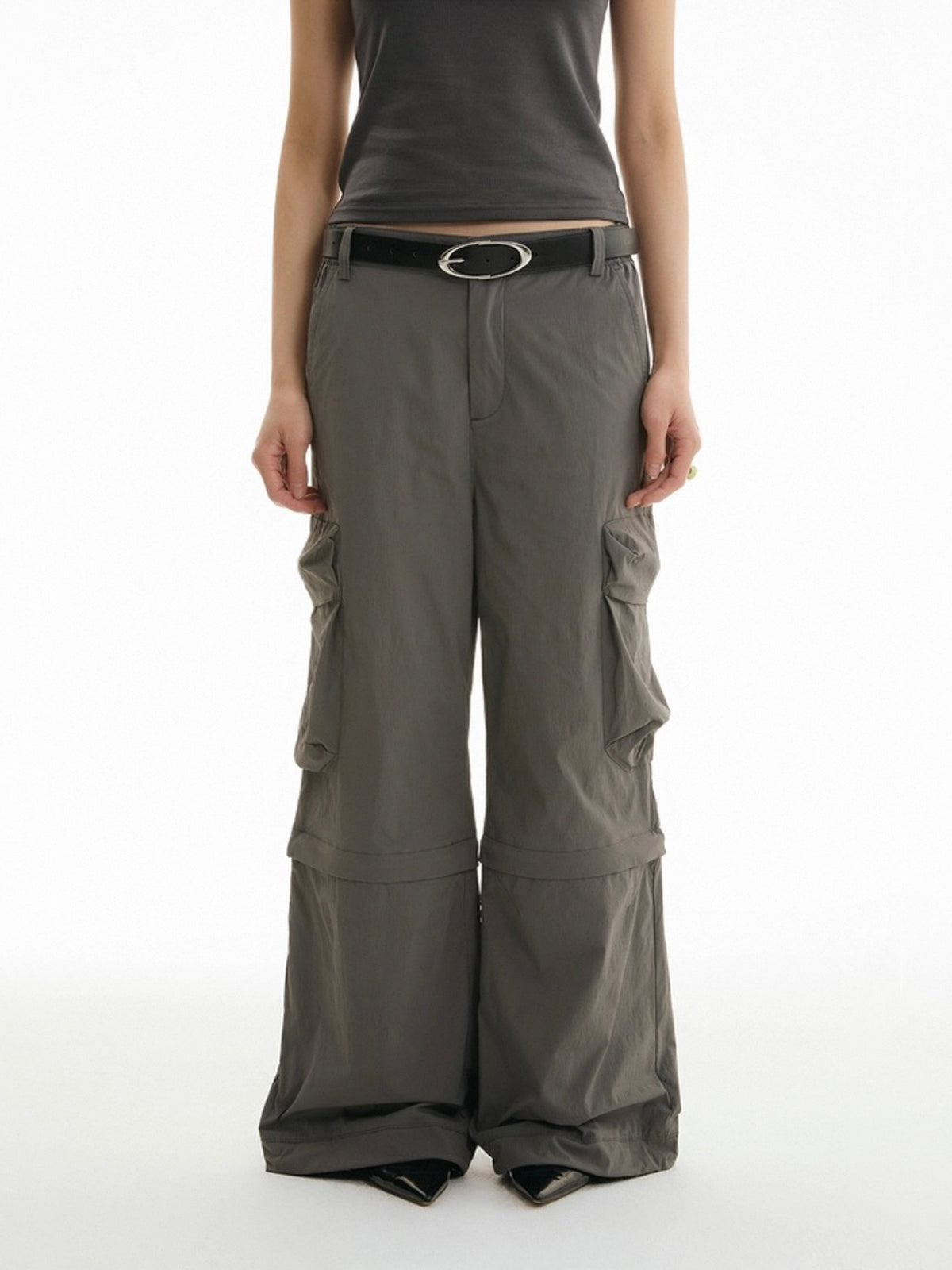 Hold Your Line Straight Pants – Charcoal Green