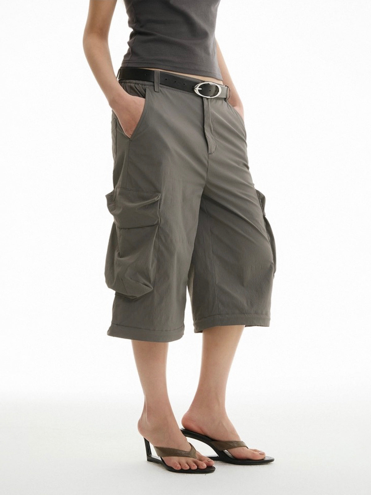 Hold Your Line Straight Pants – Charcoal Green