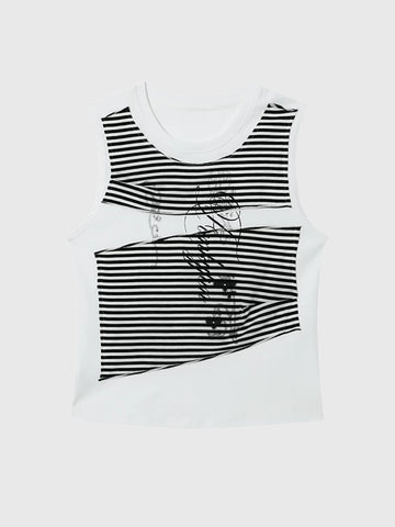 Read Between Lines Tank – Black Stripe