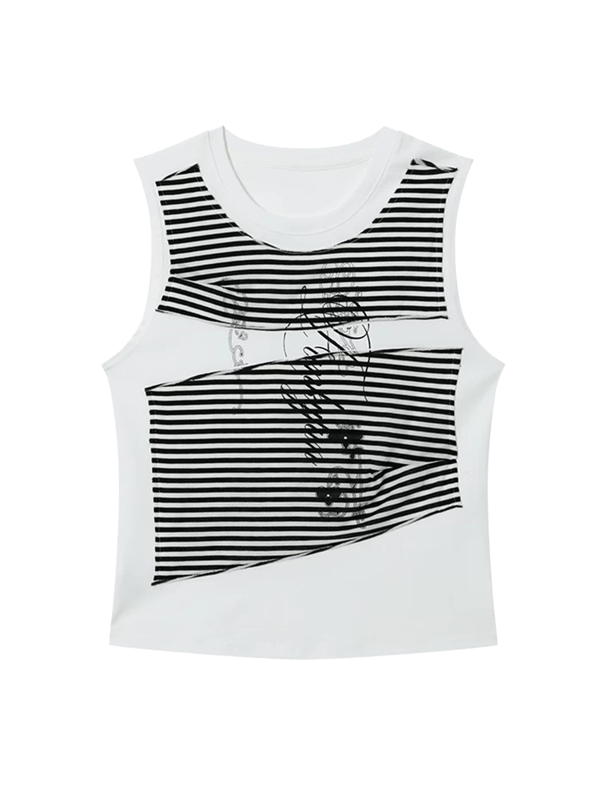 Read Between Lines Tank – Black Stripe
