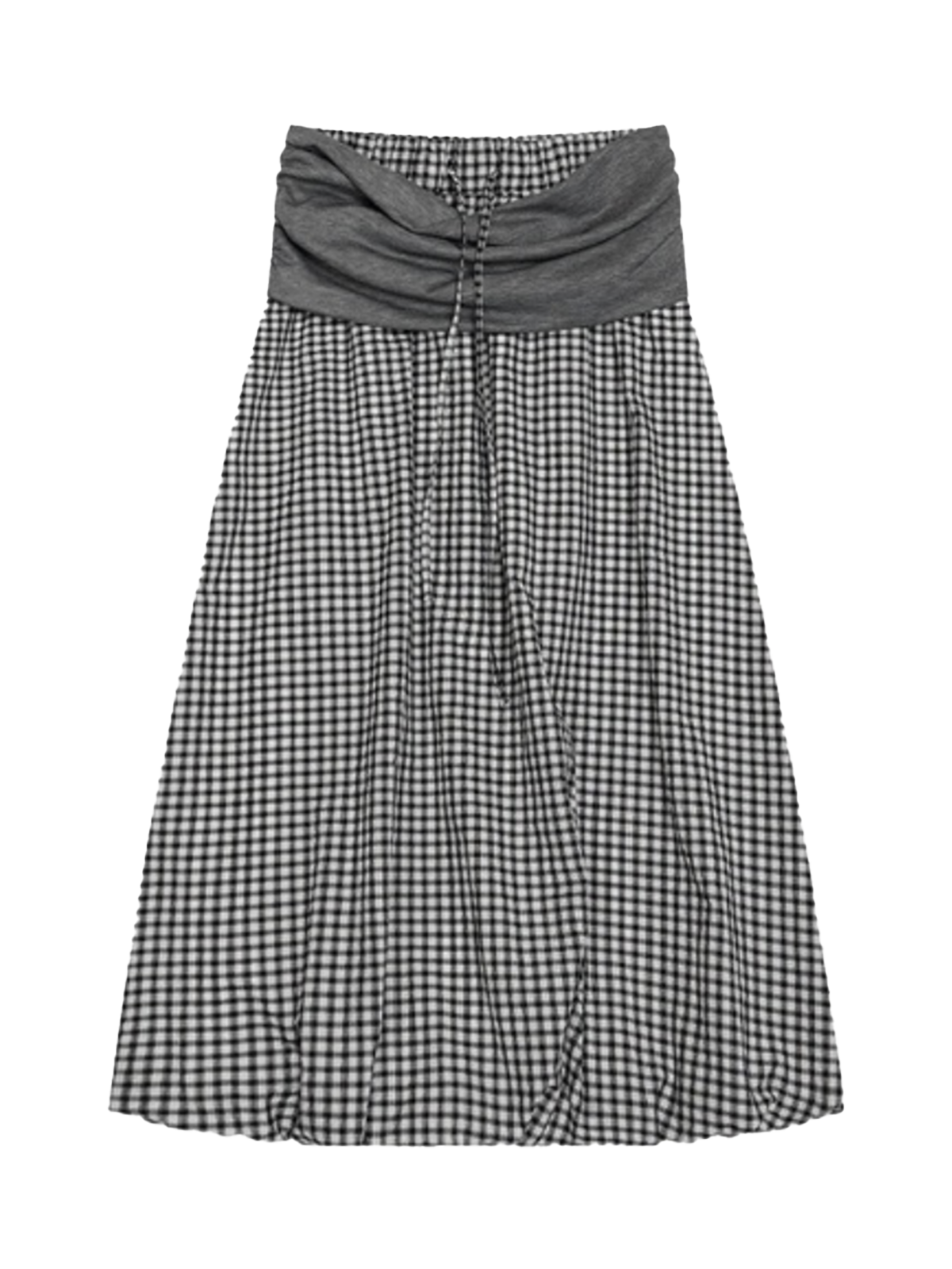 Crowded Steps Skirt – Black Checks
