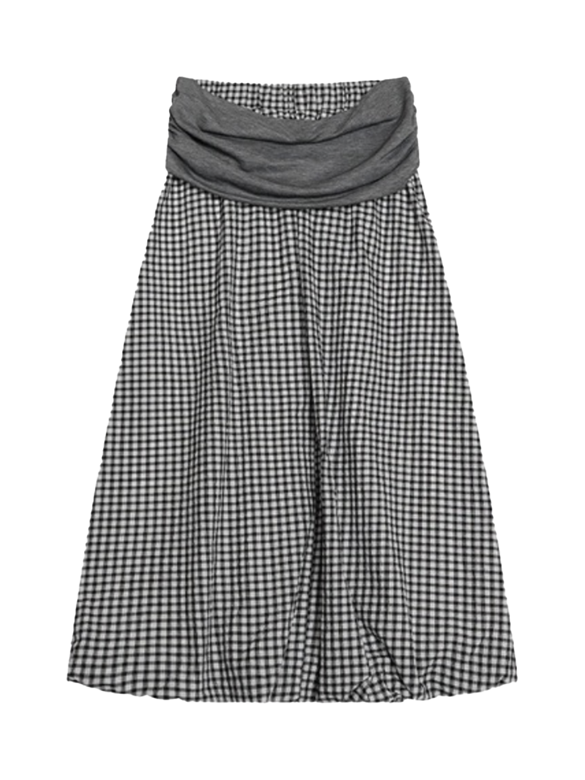 Crowded Steps Skirt – Black Checks