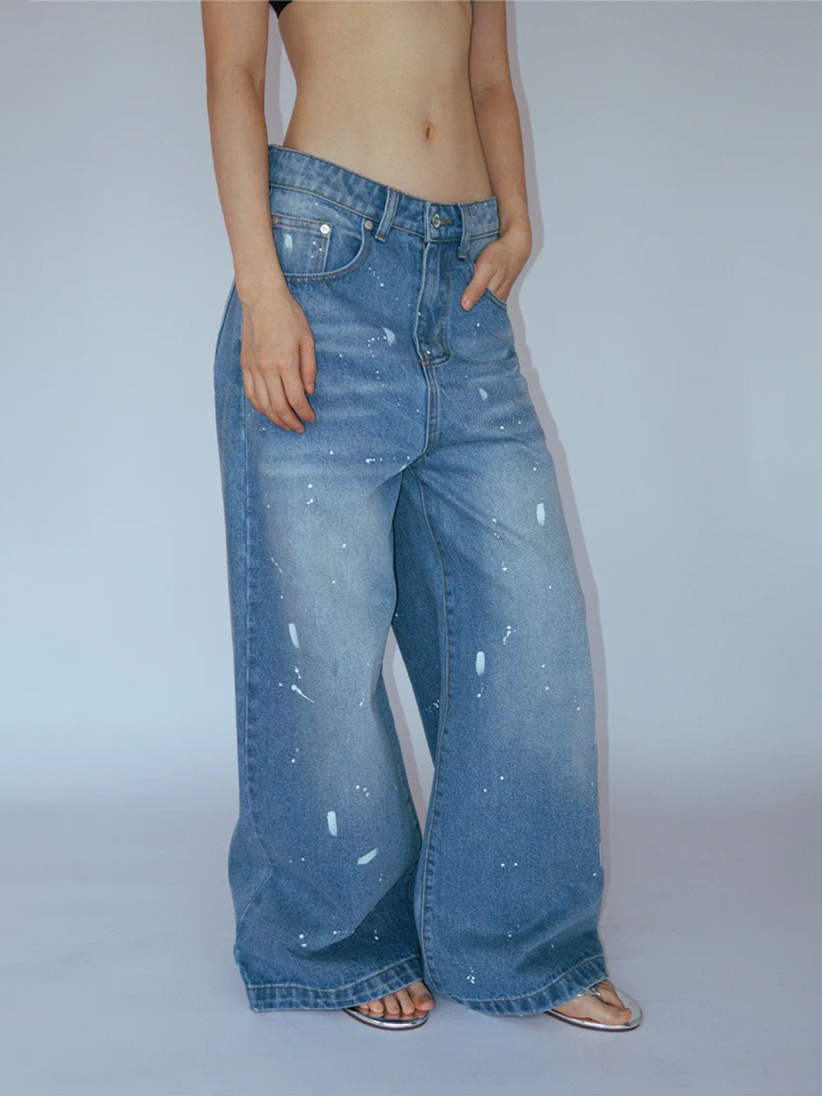 Written In Ink Barrel Pants – Denim Blue