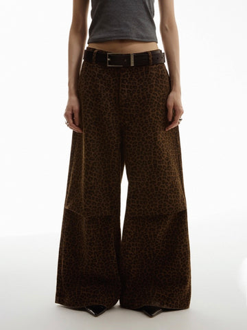 Wild Card Hour Wide-Leg Pants – Cheetah Brown