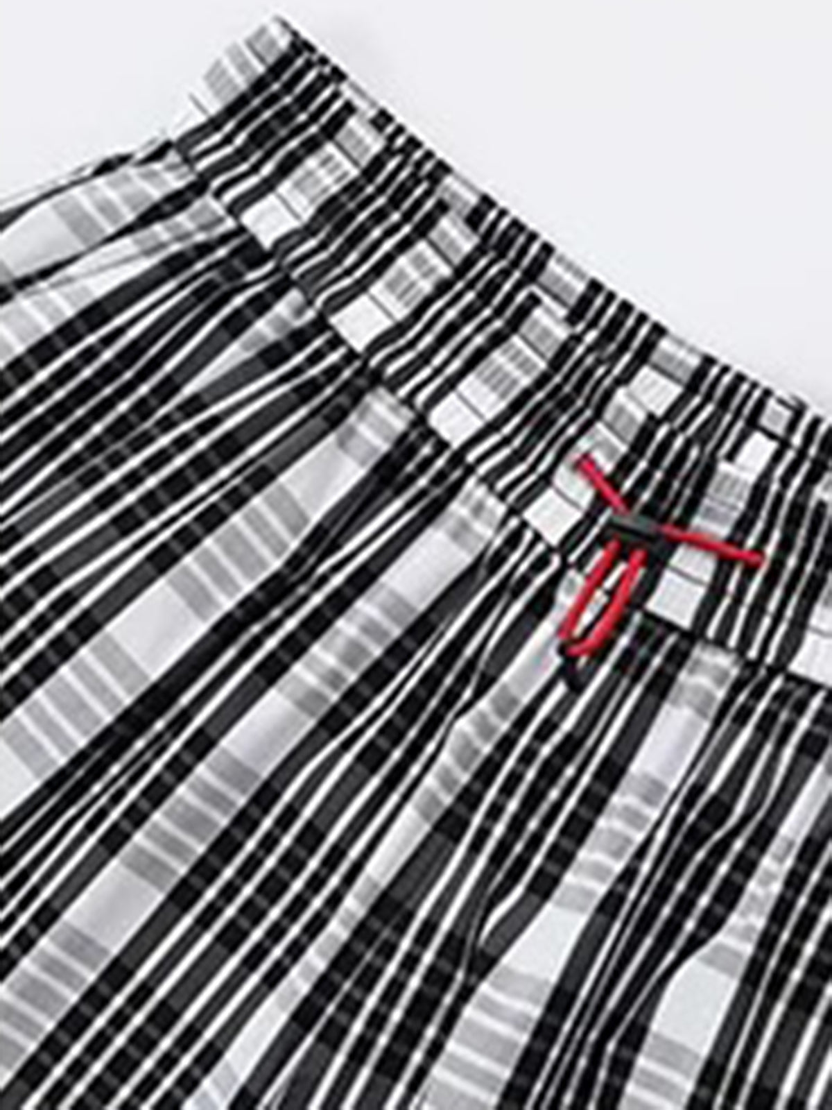 Brick Lane Wide-leg Check Shorts - Black