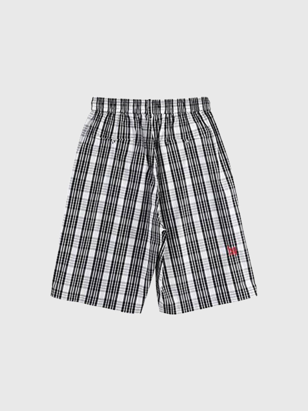 Brick Lane Wide-leg Check Shorts - Black