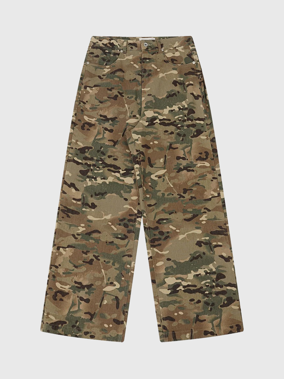 Low Profile Straight Pants – Camo Green