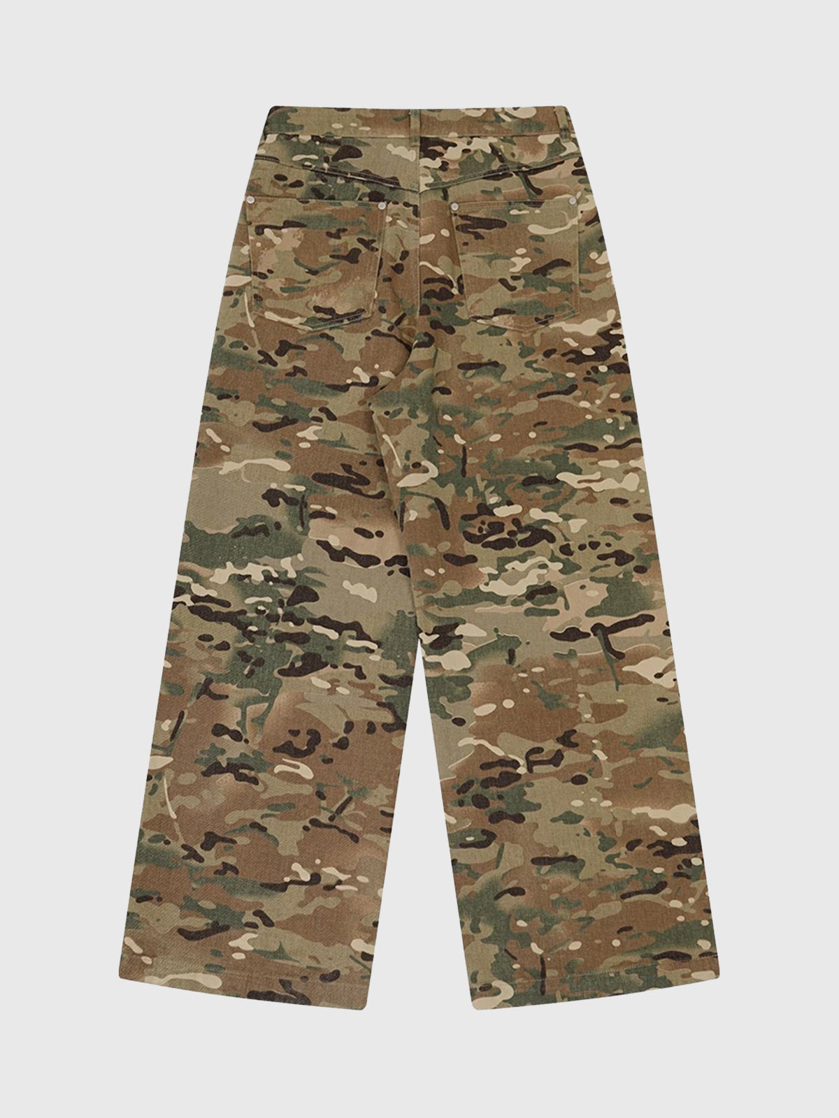 Low Profile Straight Pants – Camo Green